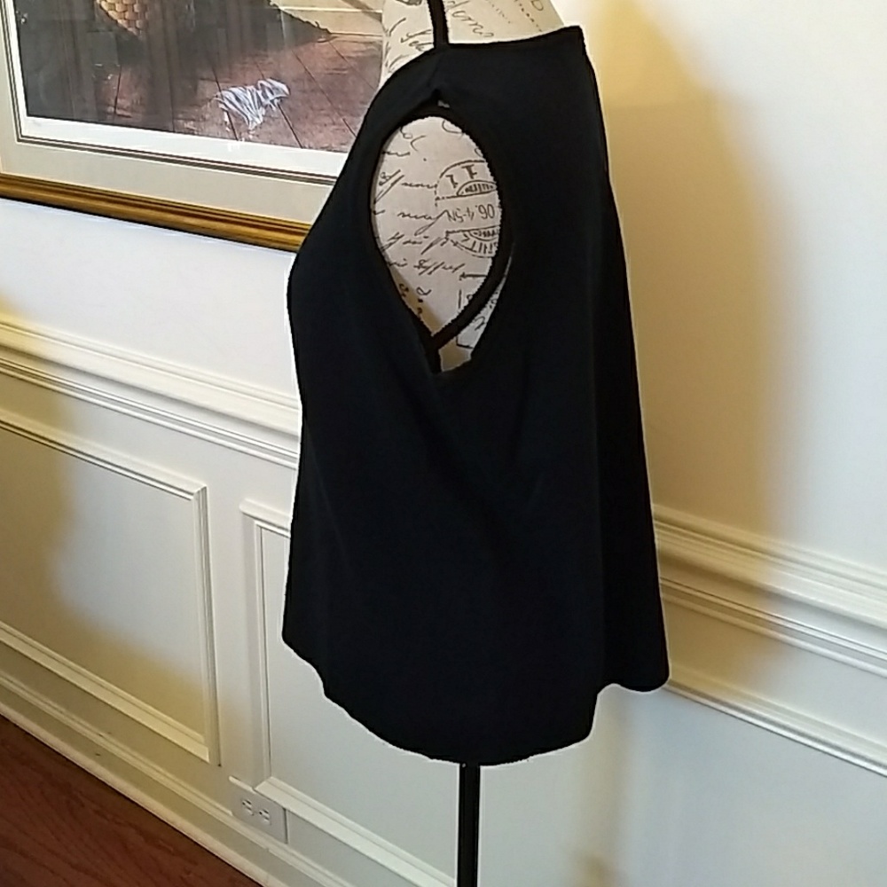 SALE 3/15 Venezia Jeans Black Top Sleeveless 18/20 - Picture 3 of 7